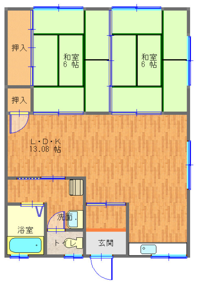 田口アパート 202号室